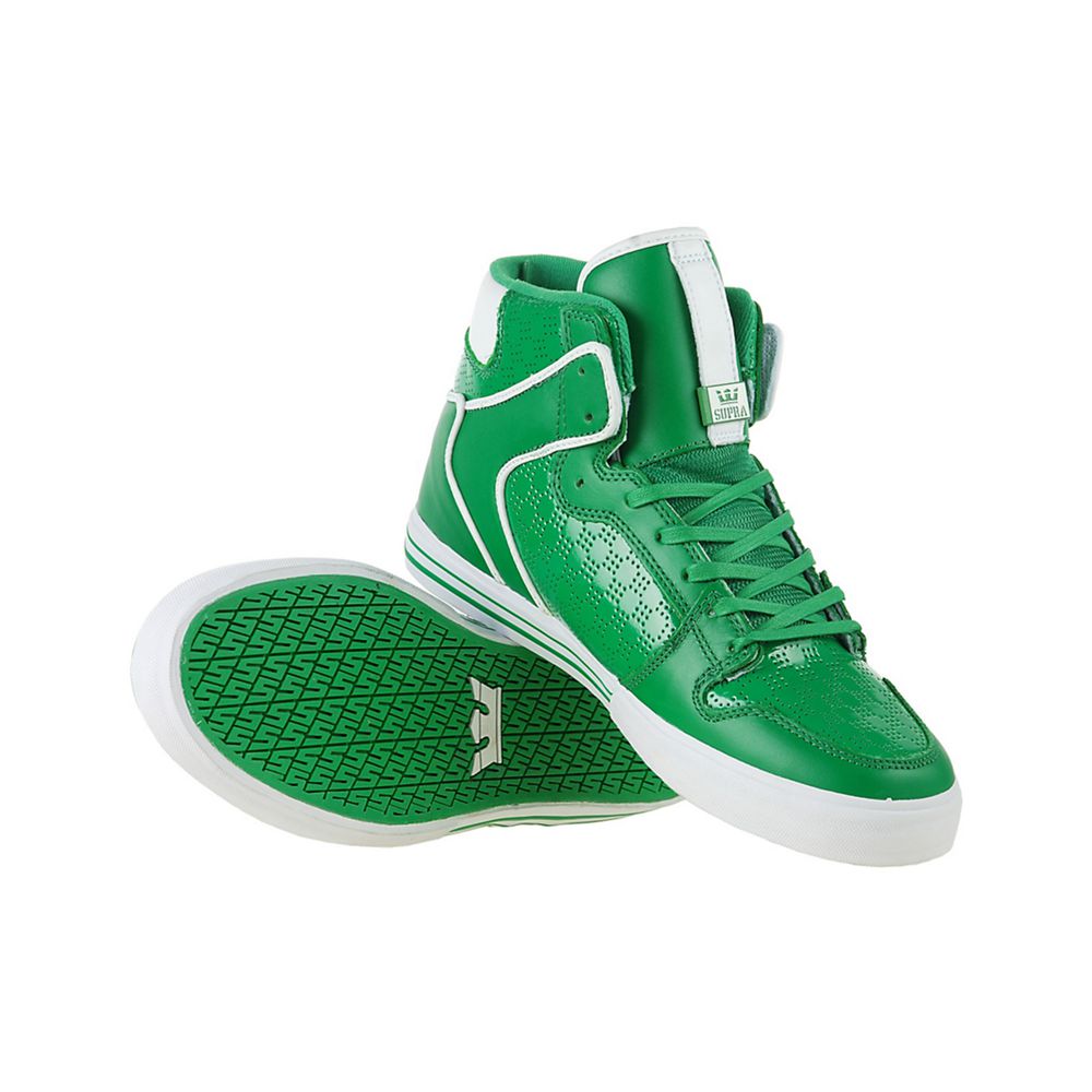 Baskets Montantes Supra Vaider Vert Green Homme | FGS-23061403